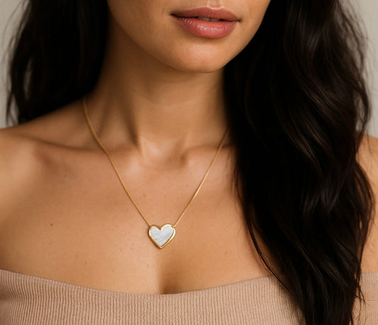 Beautiful & elegant Heart Necklace 41+5 cm. Code 87765