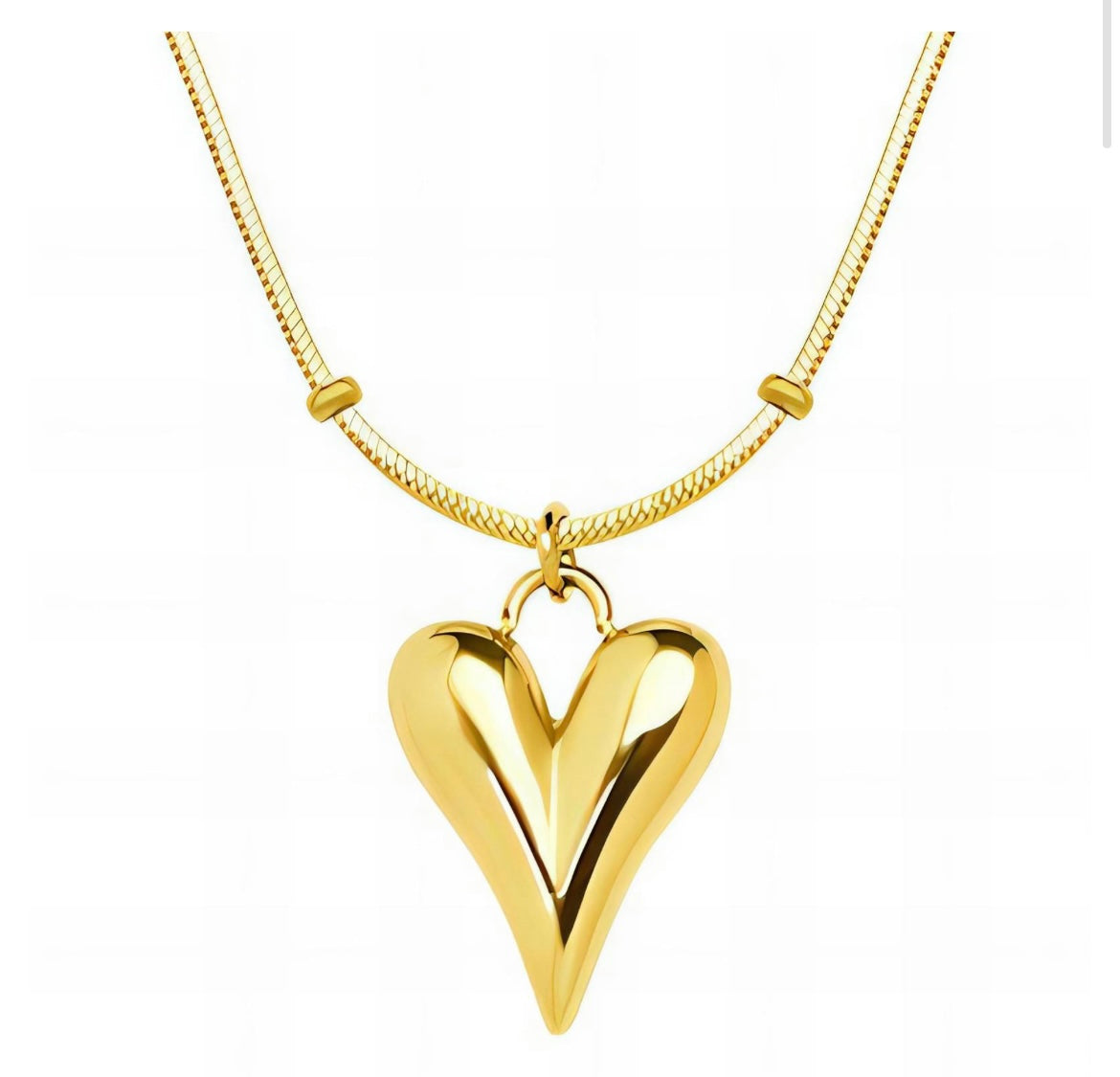 Elegant & classy heart necklace 40+5 cm. Code 87374