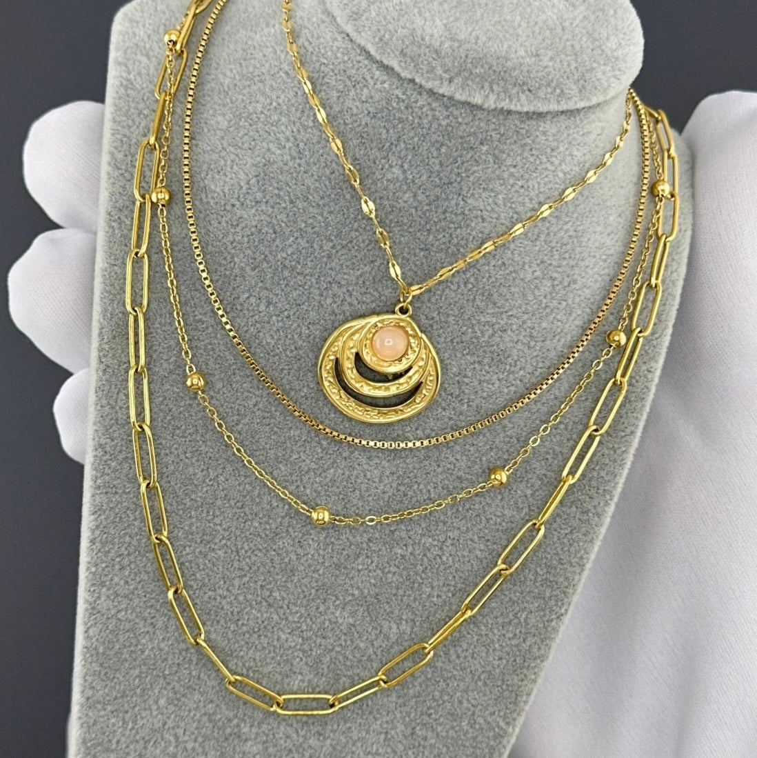 Mixed Length Chain Necklace. Code 90340