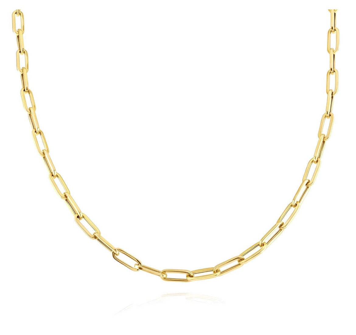 18k gold plated necklace in a link design. 40+5cm. Code 87149