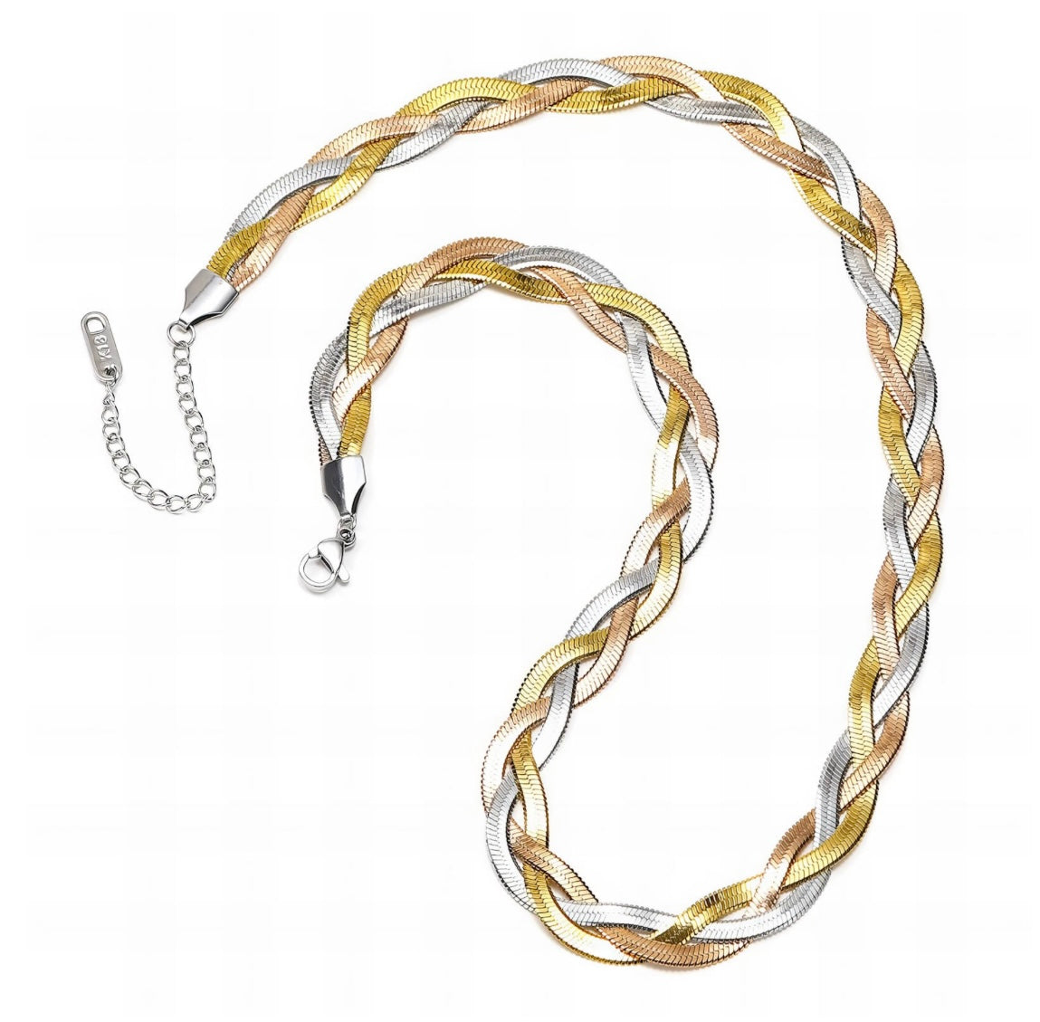 Stylish & elegant two coloured necklace, a beautiful addition to your collection. 39+5 cm. Code 87336