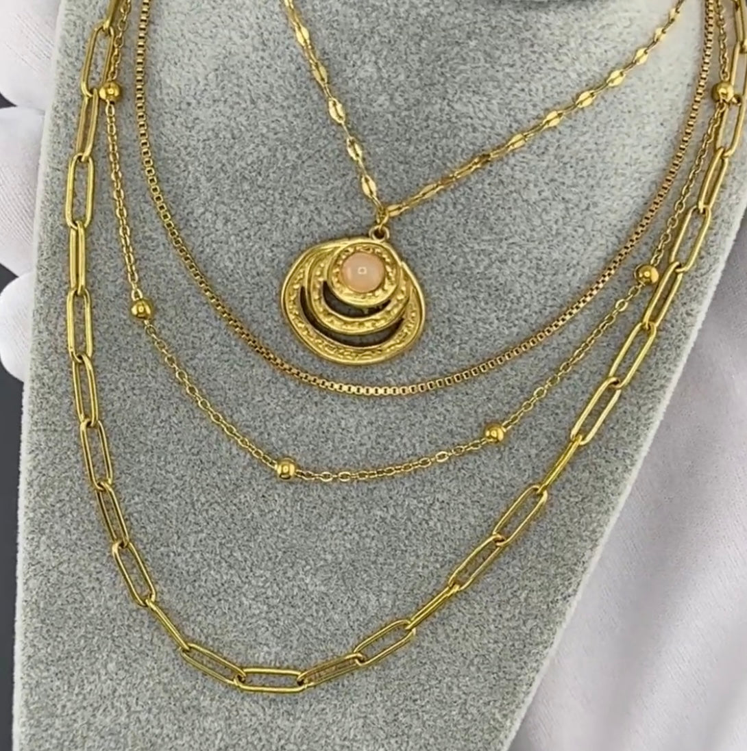 Mixed Length Chain Necklace. Code 90340