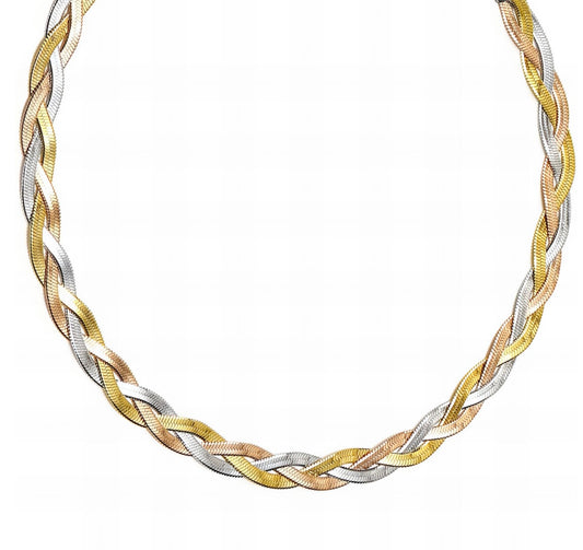 Stylish & elegant two coloured necklace, a beautiful addition to your collection. 39+5 cm. Code 87336