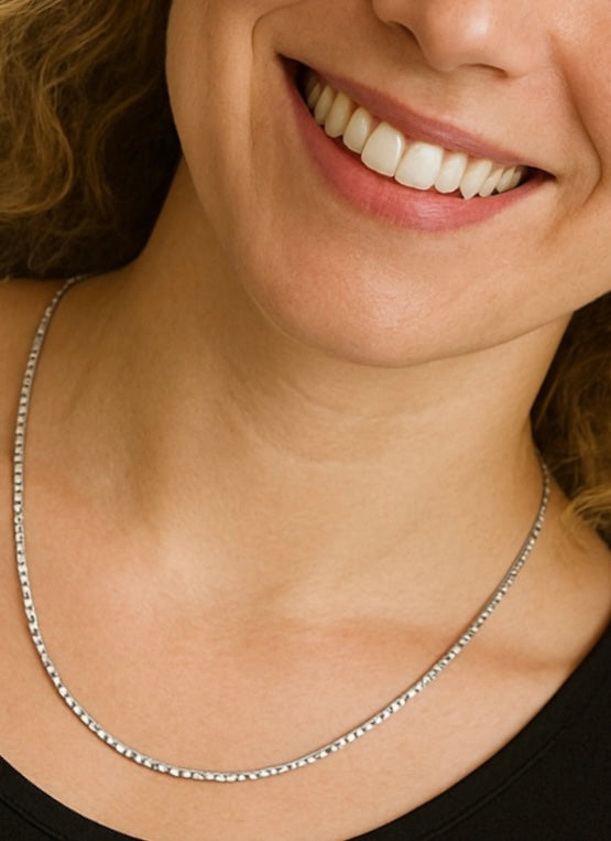 Italian silver curb chain 20 inches length