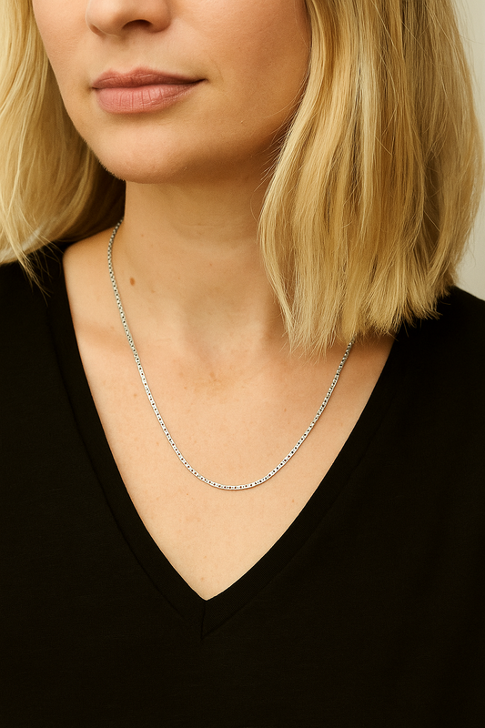 Italian silver curb chain 20 inches length