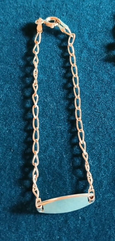 Beautiful child’s silver bracelet set x 3. Link design, name bracelet & charm bracelet