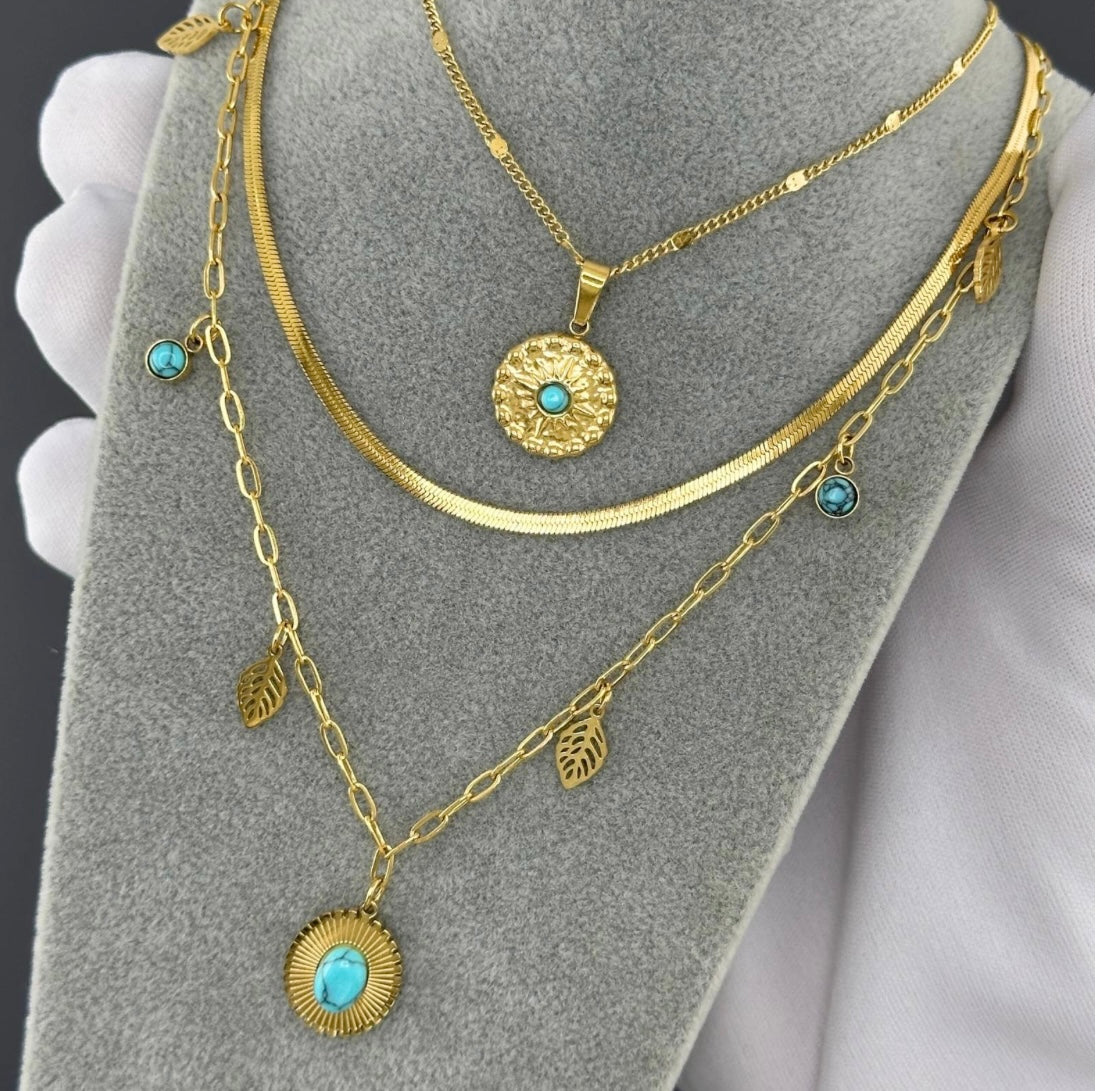 Elegant Leaves necklace 41+5 cm. Code 90360