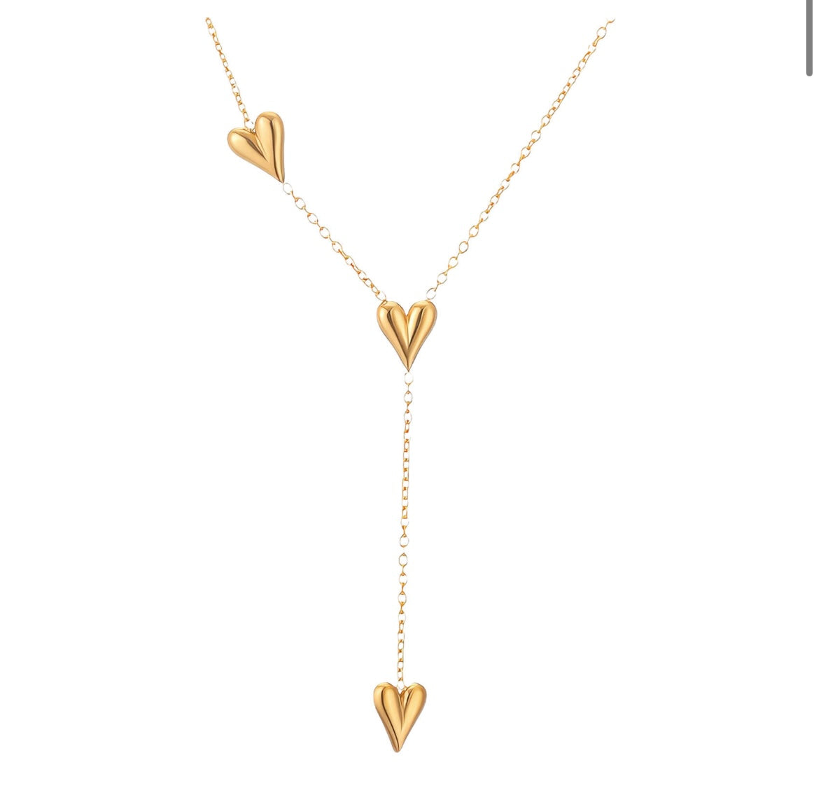 Beautiful multi heart necklace stylish & elegant 42+5 cm. Code 90331