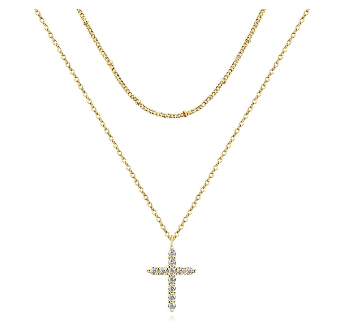Cross Necklace Gold Plated. Code 87187