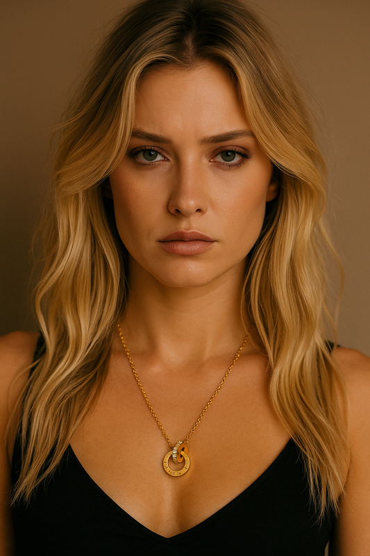 Gold plated interlocking chain 41+5cm. Code 87703