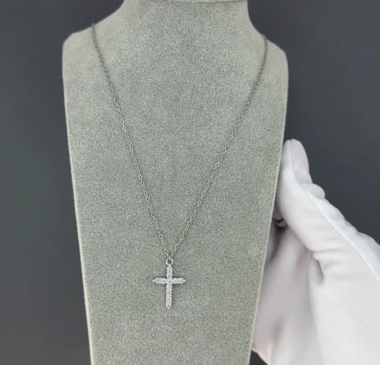 Crosses Necklace Silver Plated. Code 87701