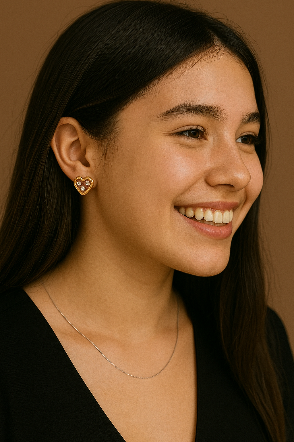 Beautiful heart earrings with imitation pearls & cubic zirconia detailing. 2 x 1.9 cm. Code 90167