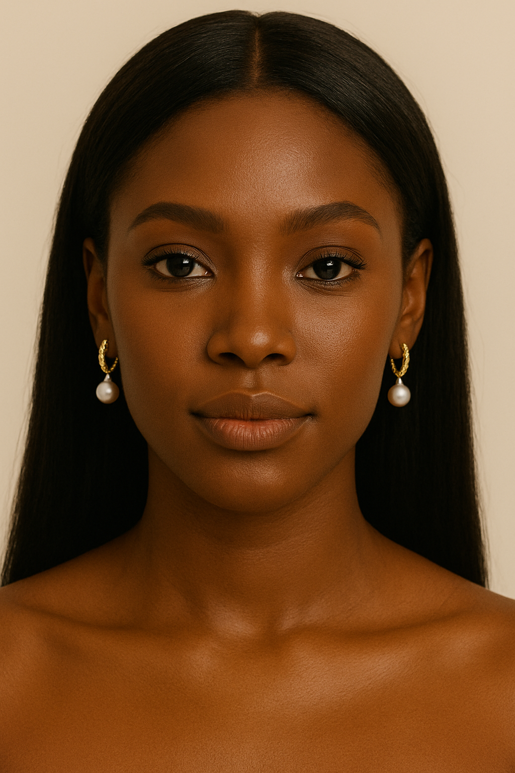 Beautiful & stylish imitation Pearl earrings. 3 x 0.3 cm. Code 89558