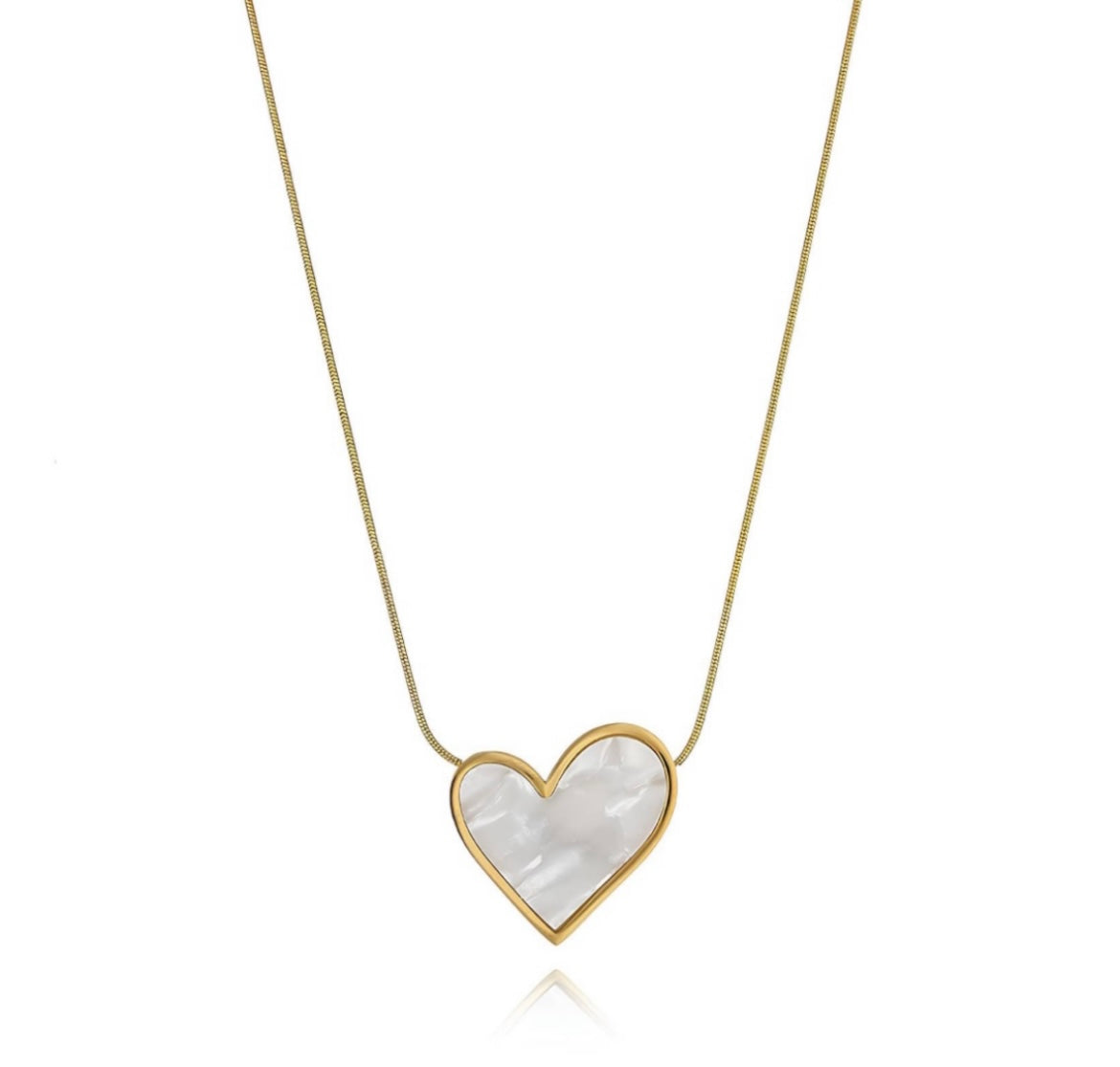 Beautiful & elegant Heart Necklace 41+5 cm. Code 87765