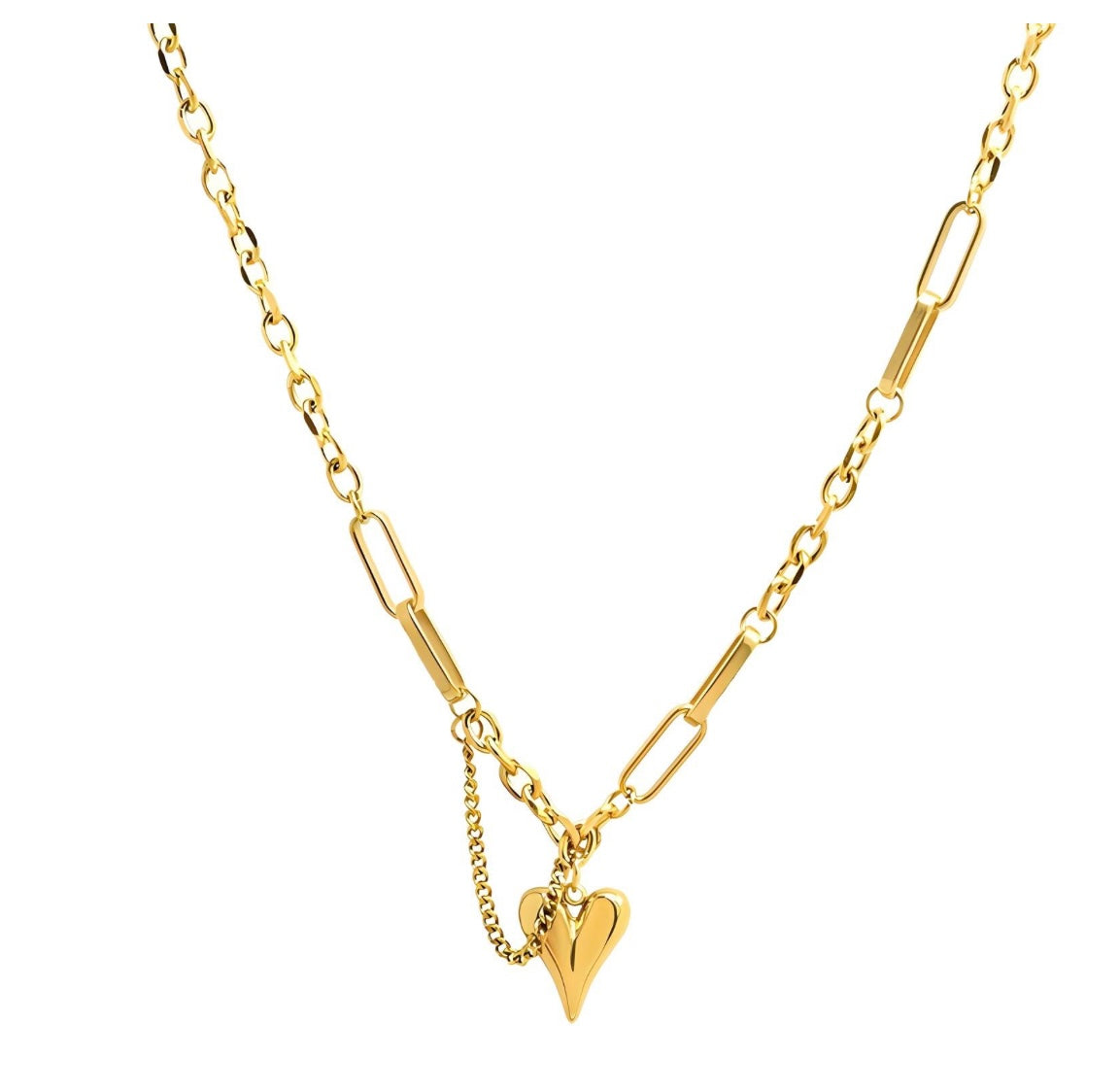 Elegant & stylish heart necklace 40+5cm. Code 87882