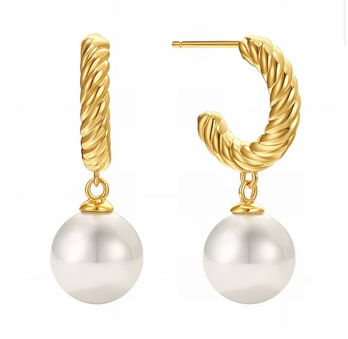 Beautiful & stylish imitation Pearl earrings. 3 x 0.3 cm. Code 89558