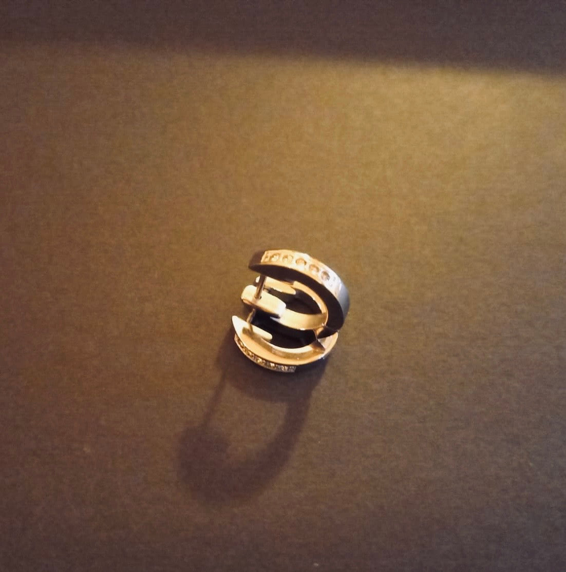 Stainless steel earrings set with cubic zirconia Beautiful and elegant 1.6 x 0.3cm. Code 89438