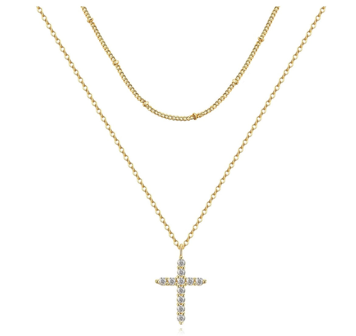 Cross Necklace Gold Plated. Code 87187