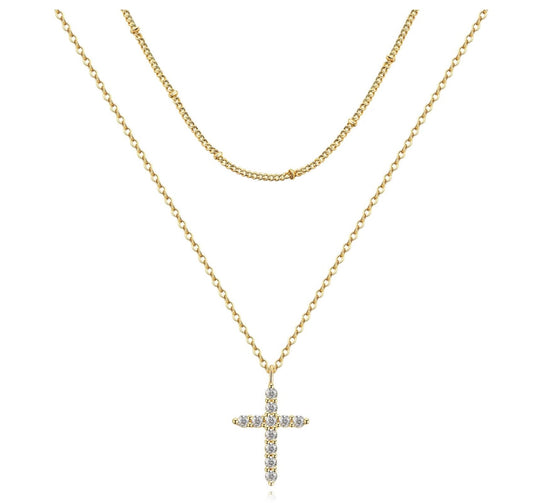 Cross Necklace Gold Plated. Code 87187