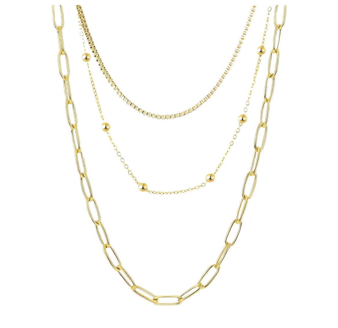 Mixed Length Chain Necklace. Code 90340